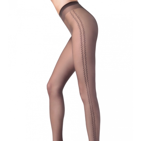 Conte Bliss 20 Den - Fantasy Women's Pantyhose with Zig-Zag Pattern on both side - Picture 3 of 6